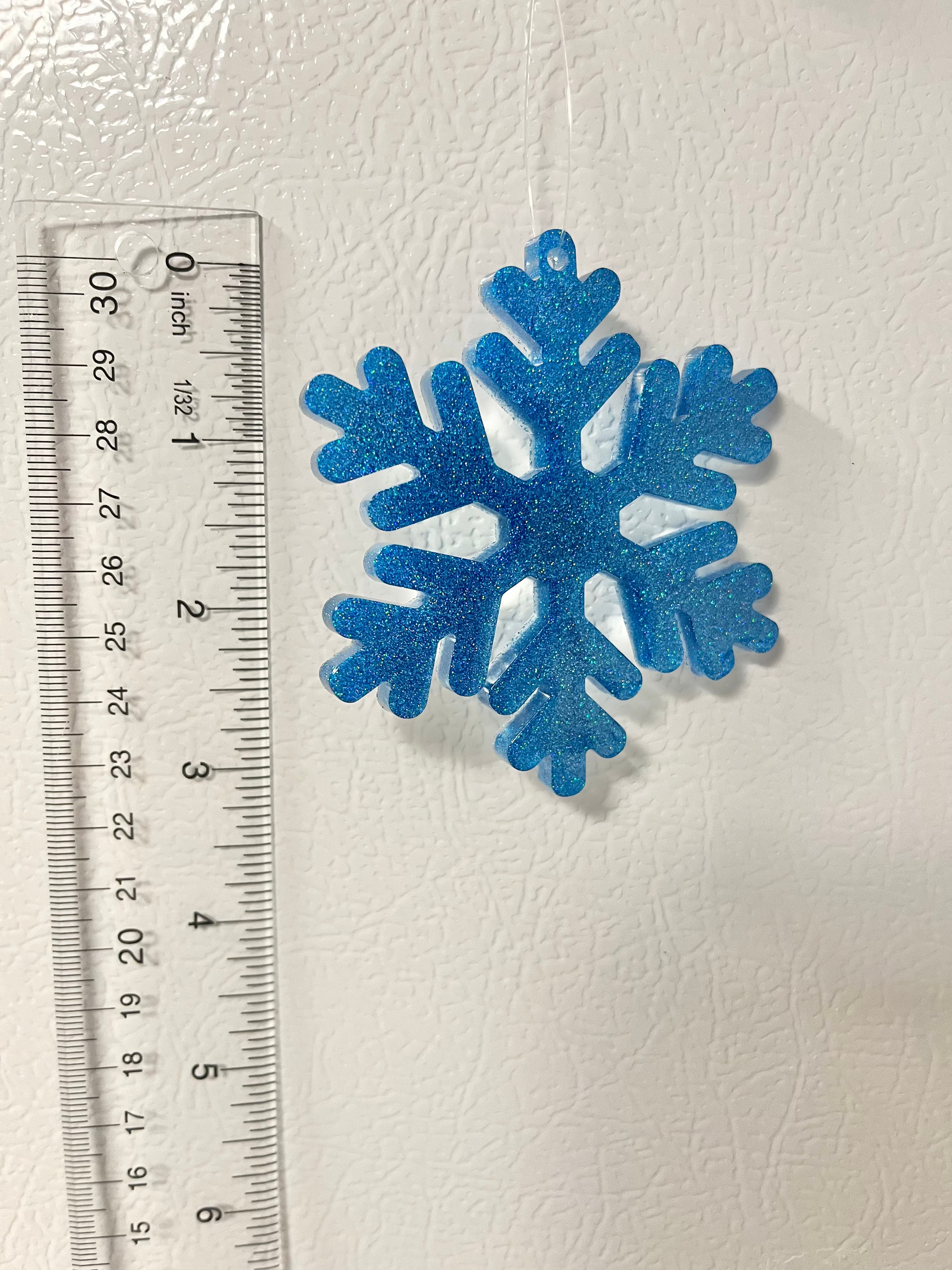 Blue turquoise snowflake #7