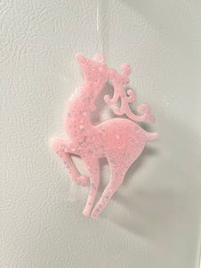 Bubblegum pink glitter reindeer #4