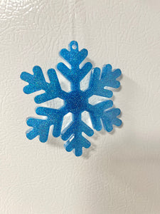 Blue turquoise snowflake #7