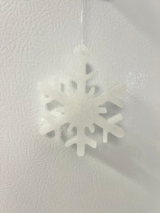 White glitter Snowflake Ornament #1