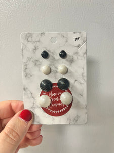 Black and white earring set #1