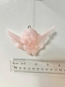 Pink glitter cherub #2