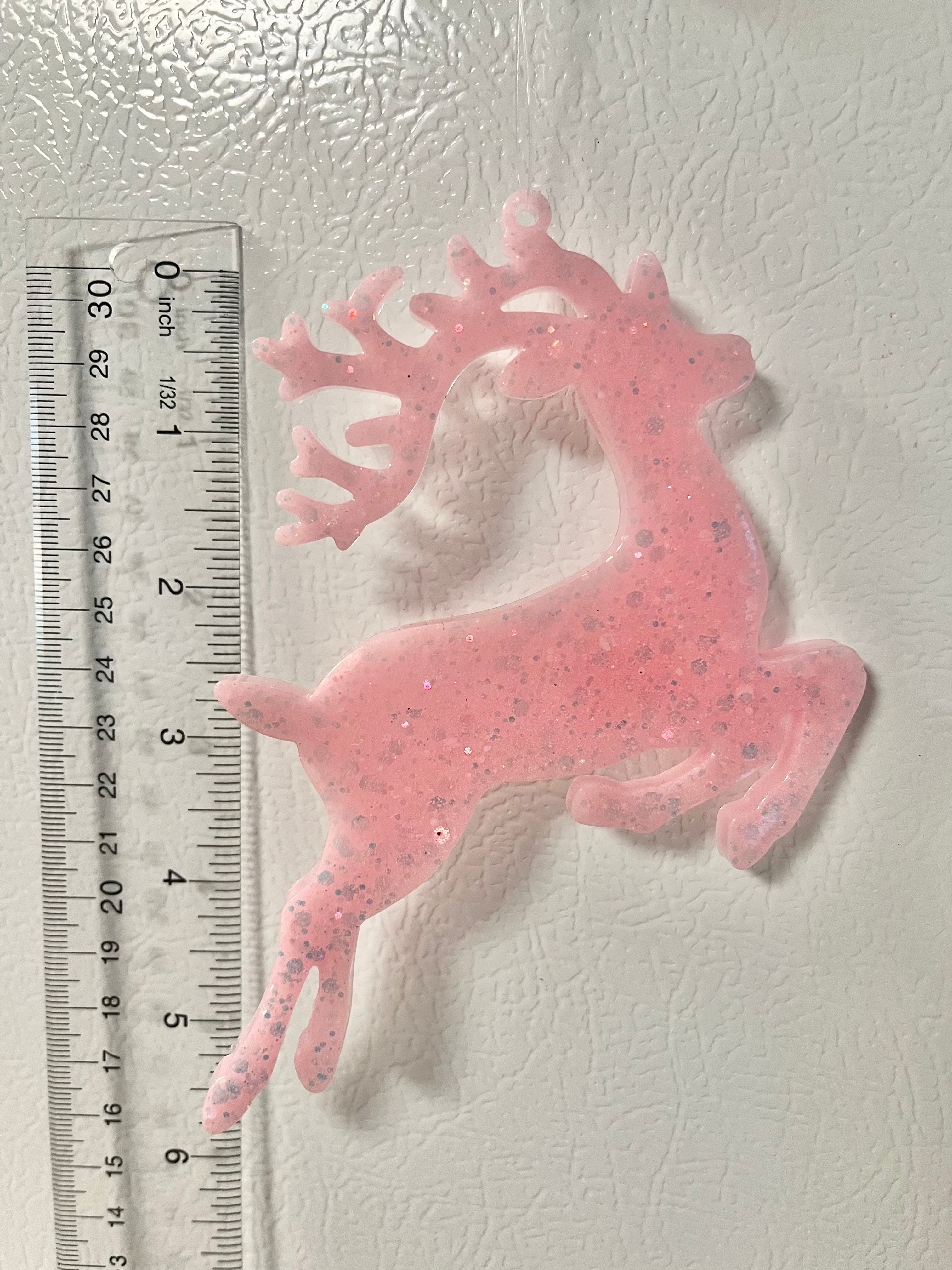 Bubblegum pink glitter reindeer #3