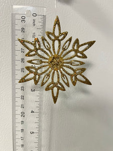 Antique gold holographic glitter snowflake #2