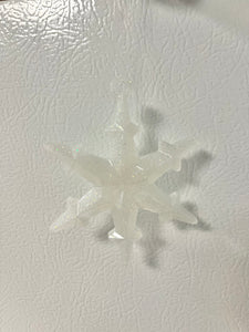 White glitter Snowflake Ornament #3