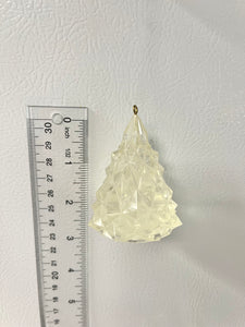 Clear resin Christmas tree ornament