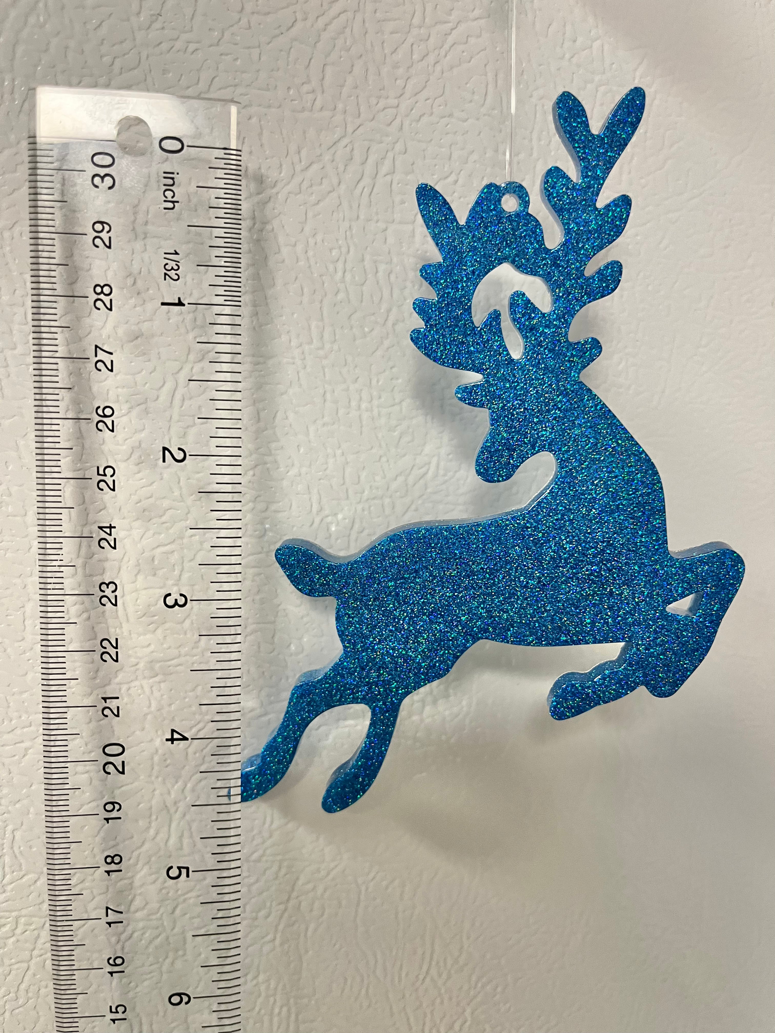 Blue turquoise reindeer #4