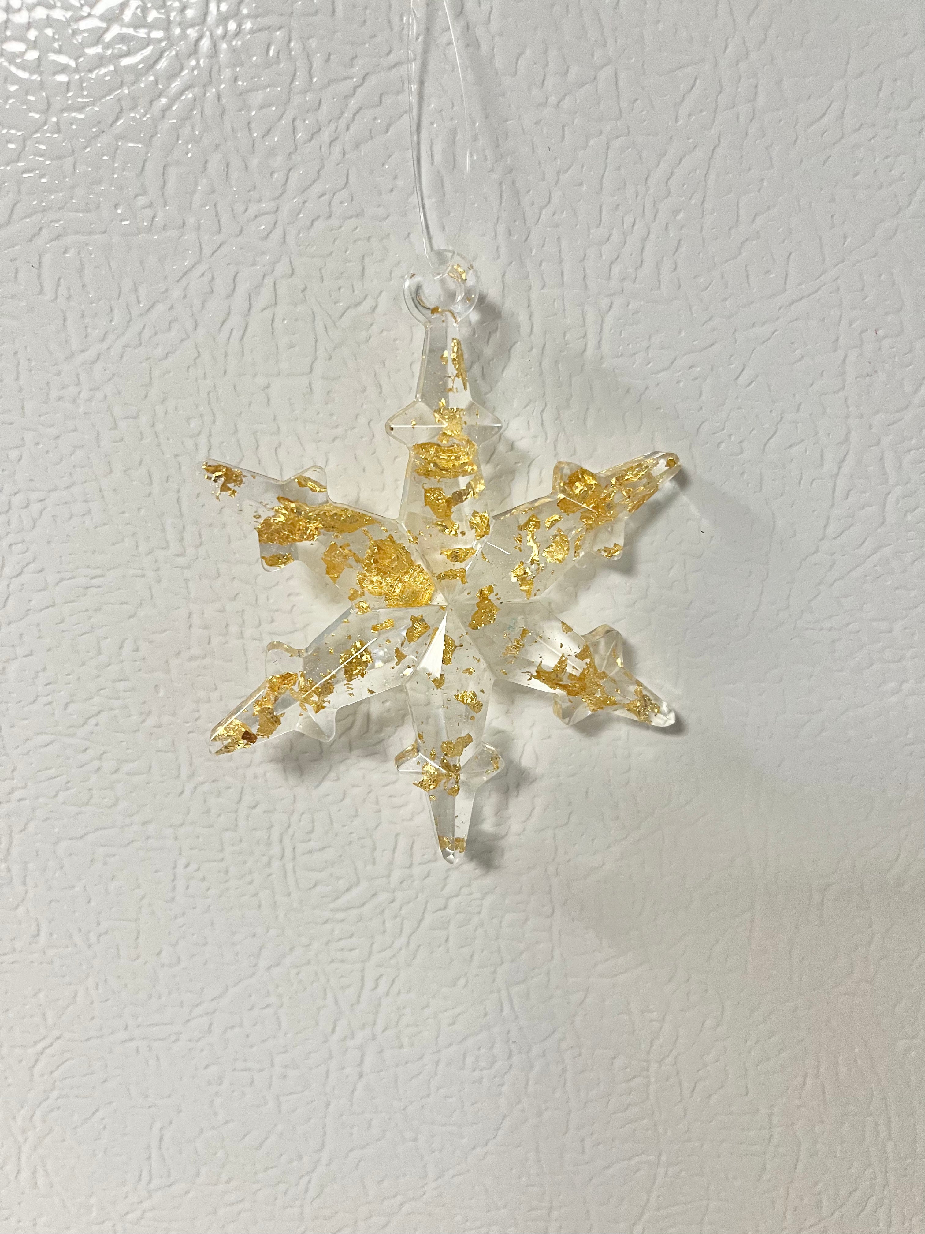 Gold foil snowflake #1