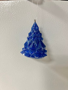 Blue glitter Christmas tree