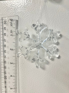 Silver foil Snowflake ornament #3