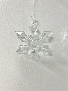 Silver foil Snowflake ornament #1