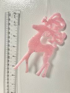 Bubblegum pink glitter reindeer #1