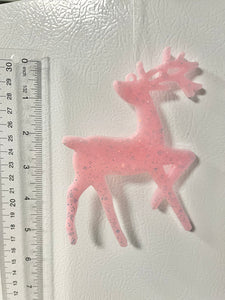 Bubblegum pink glitter reindeer #2