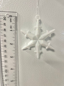 Bright White Glitter Snowflake ornament #1