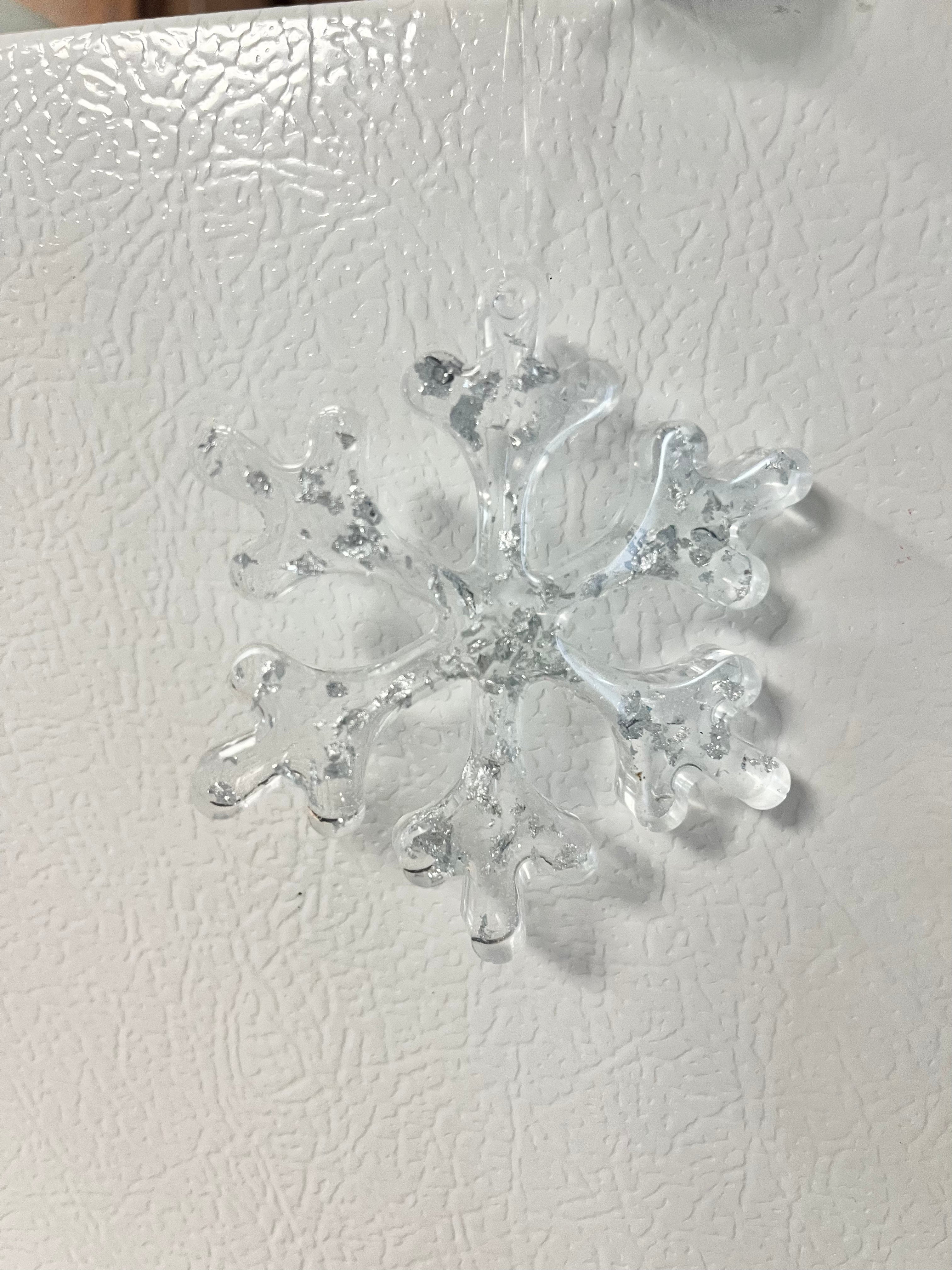 Silver foil Snowflake ornament #3