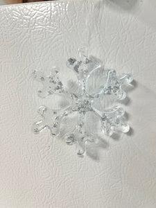 Silver foil Snowflake ornament #3