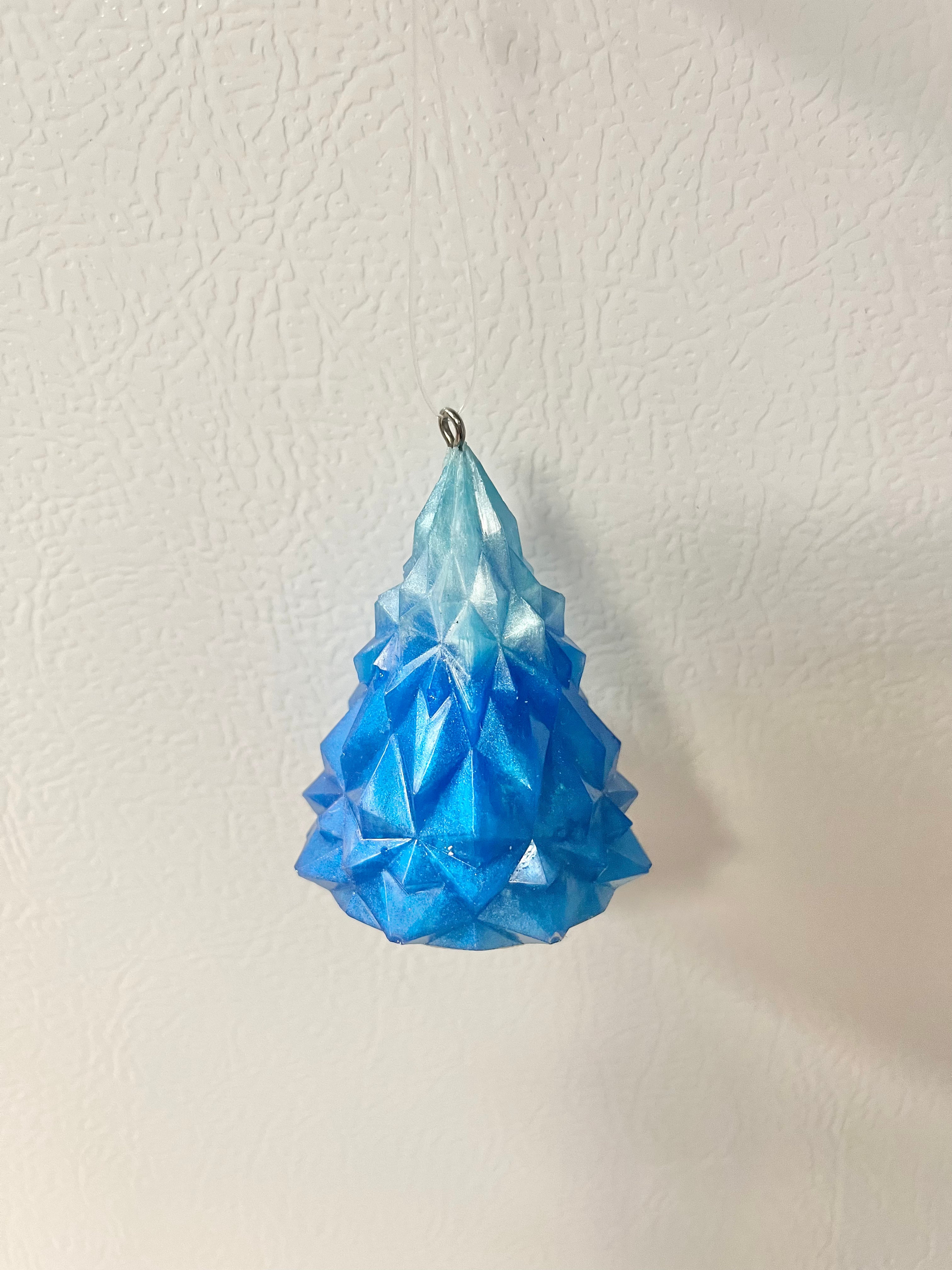 Blue ombré Christmas tree ornament