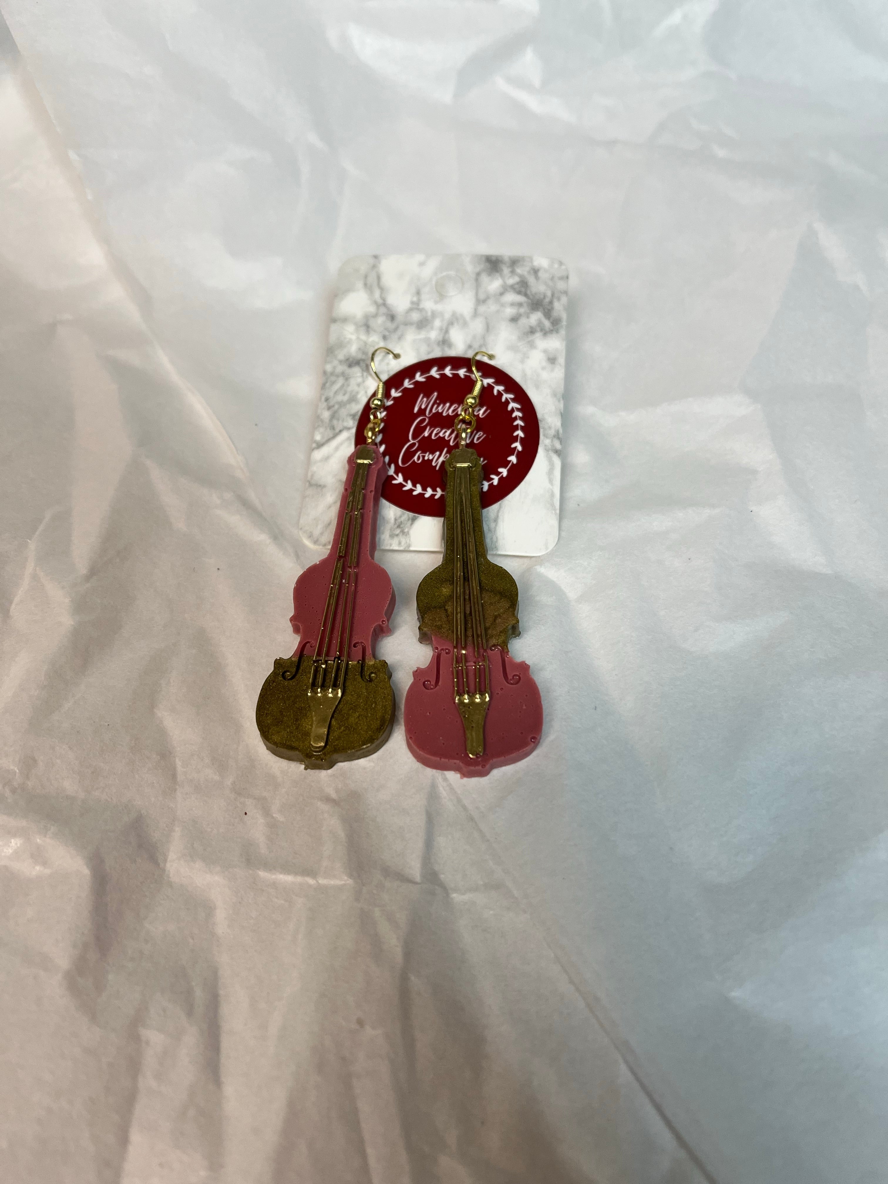 Violin earrings