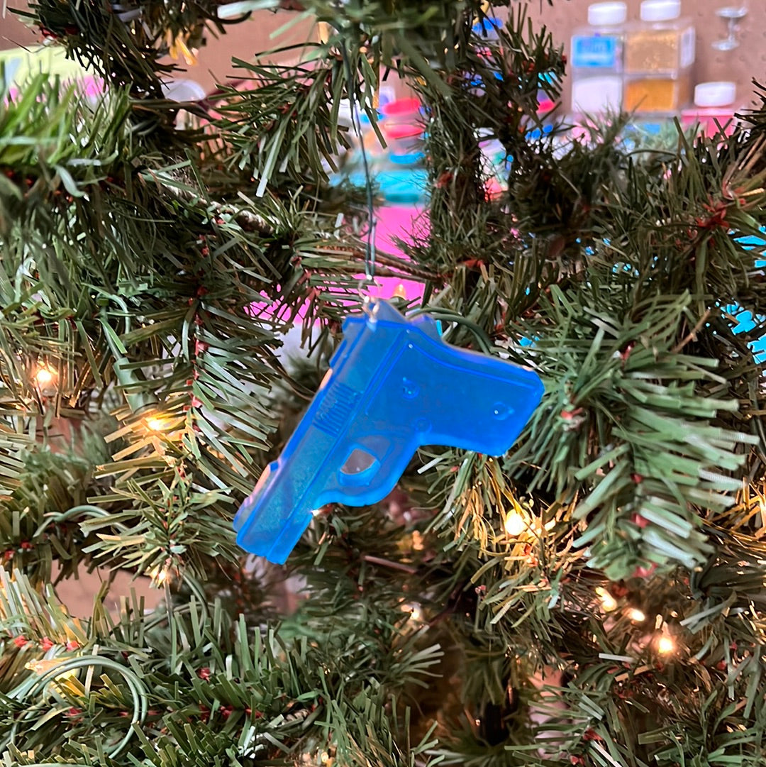 Blue bang bang Christmas ornament