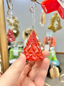 Red glitter Christmas tree