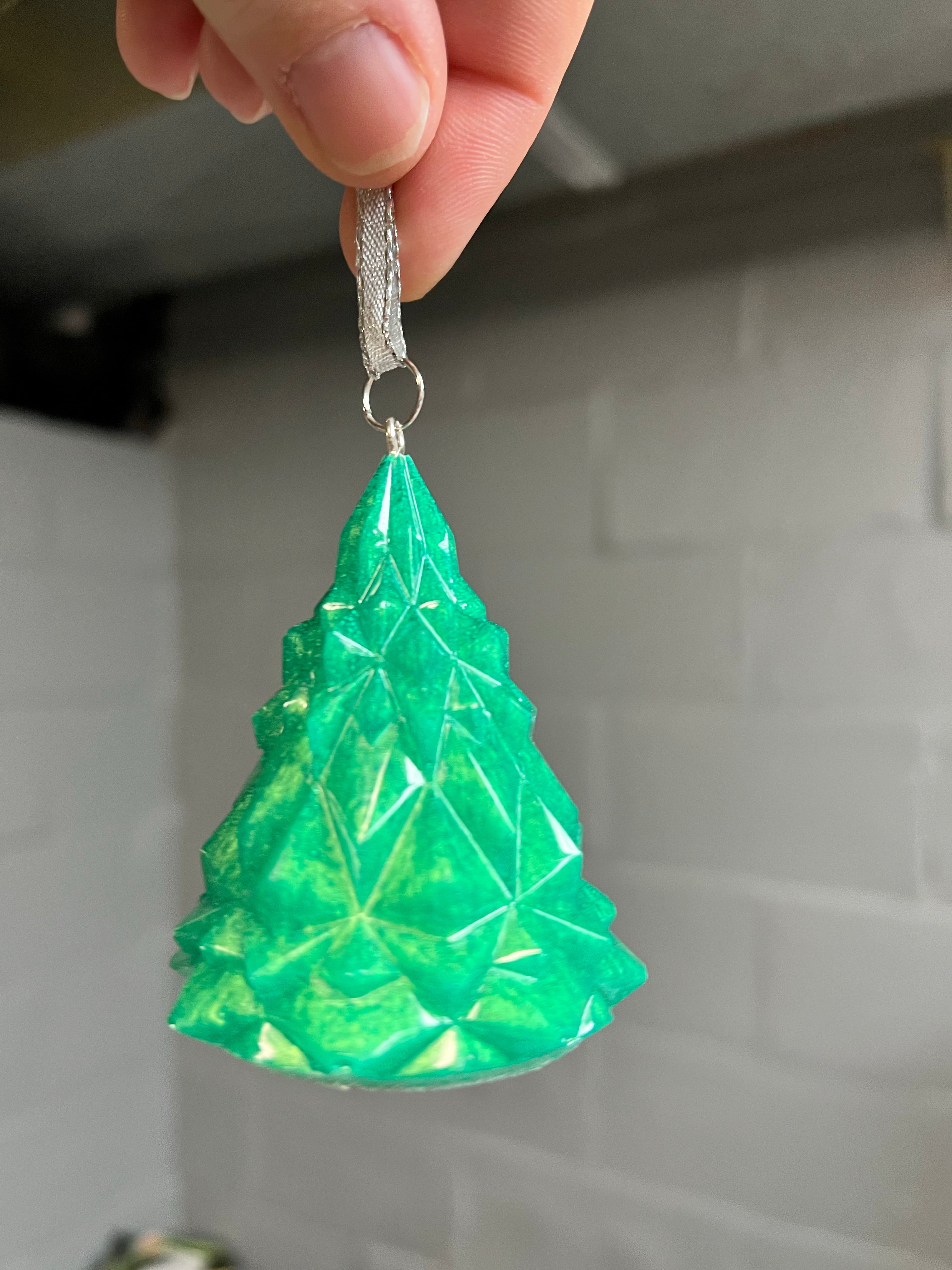 Green Christmas tree ornament