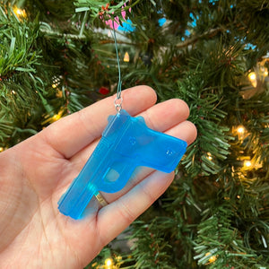 Blue bang bang Christmas ornament