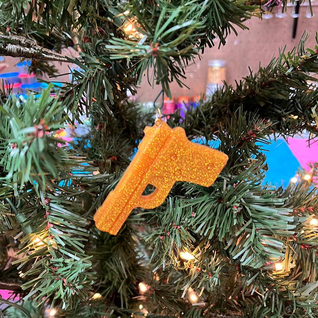 Gold bang bang Christmas ornament