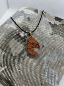 Bronze teardrop landscape pendant necklace