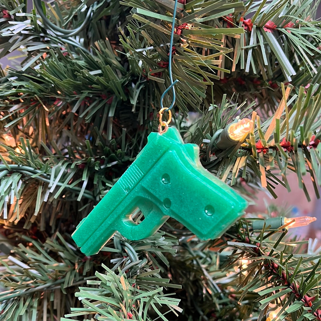 Green bang bang Christmas ornament