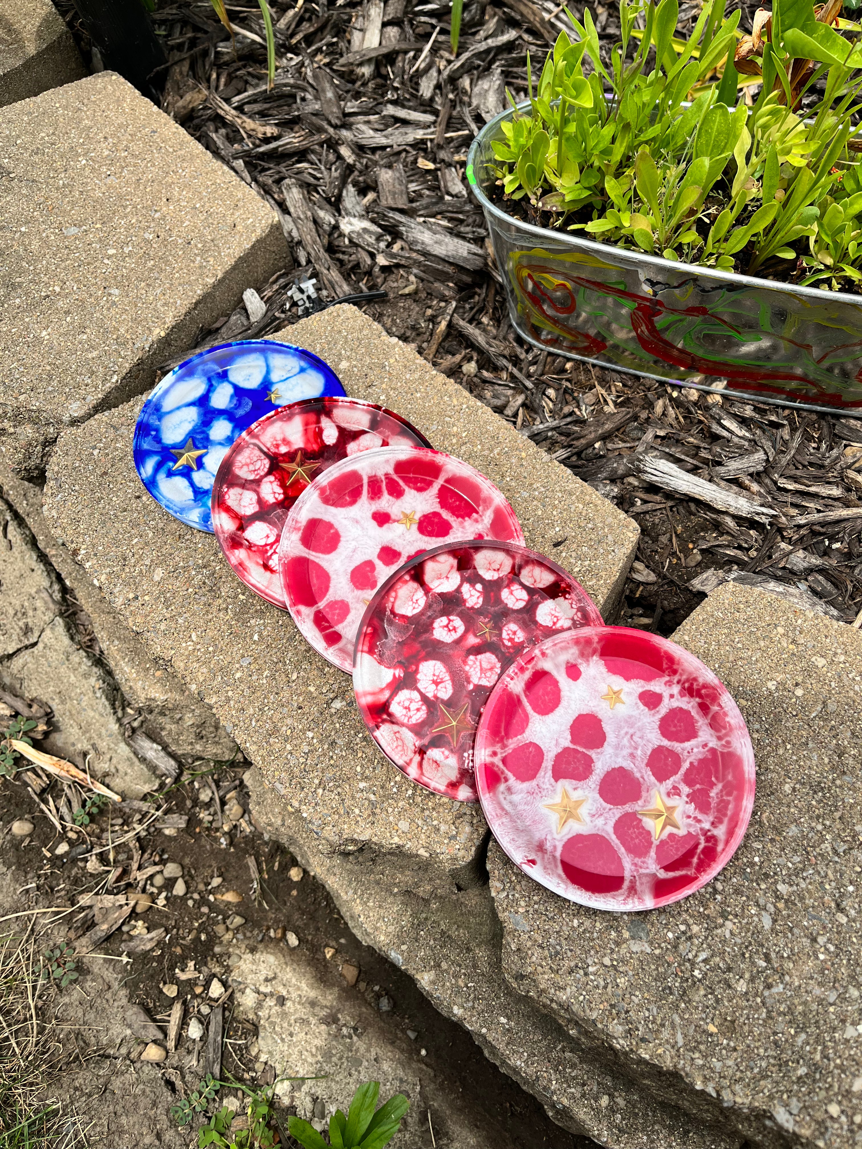 Patriotic coaster set