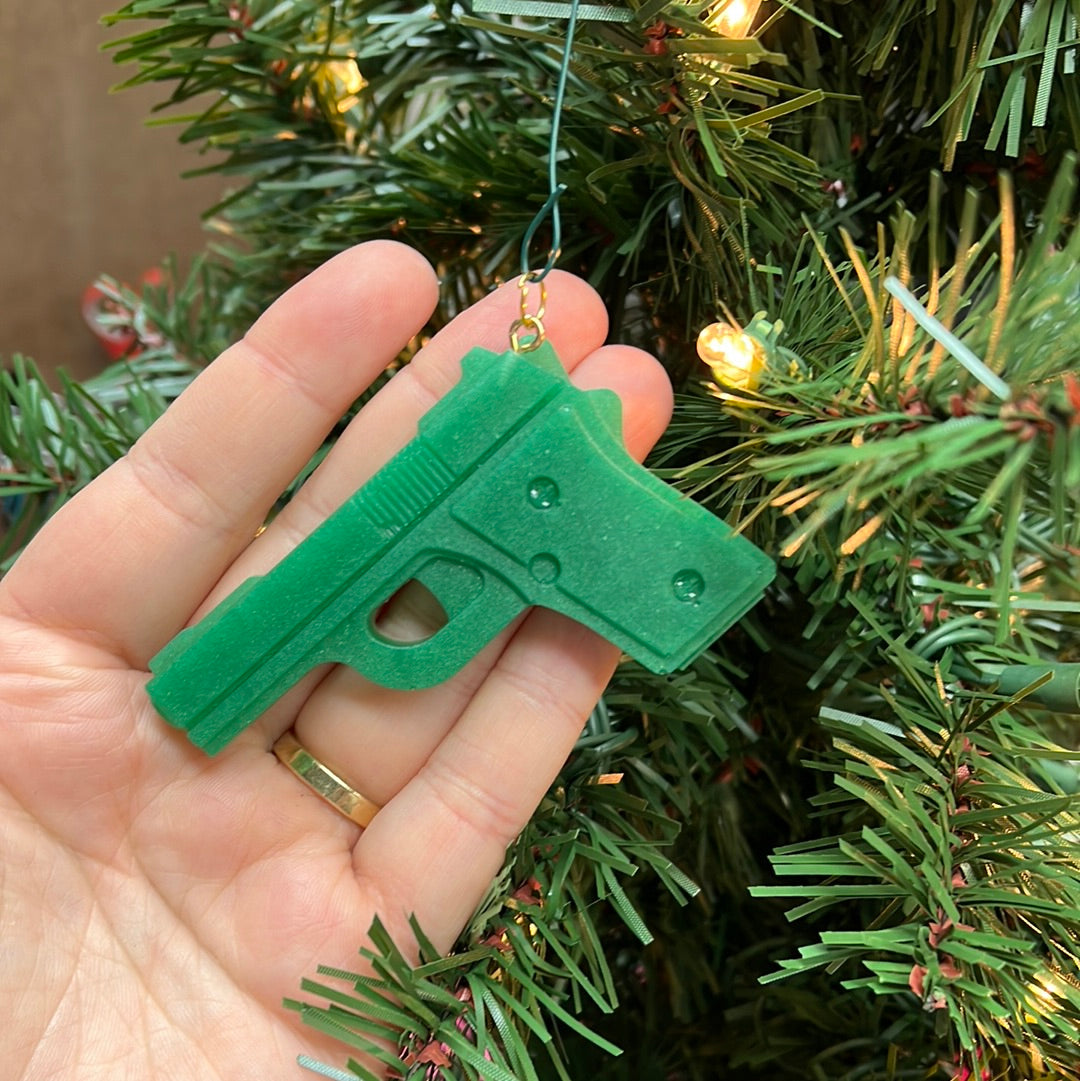 Green bang bang Christmas ornament