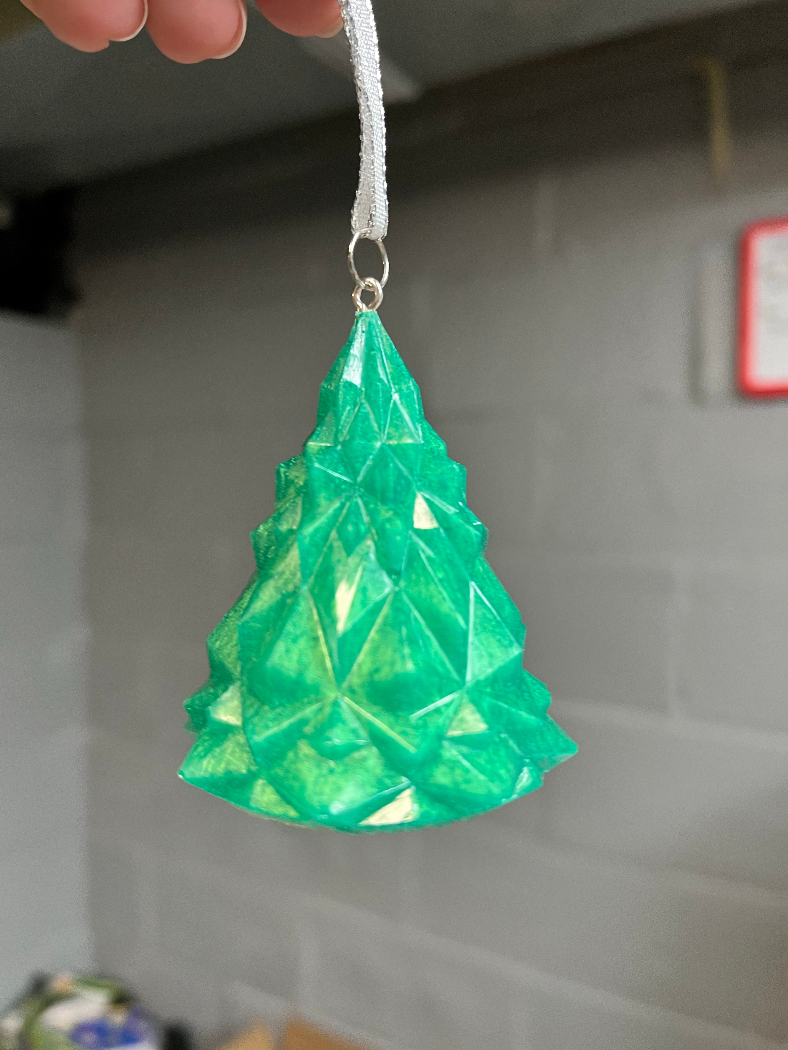 Green Christmas tree ornament