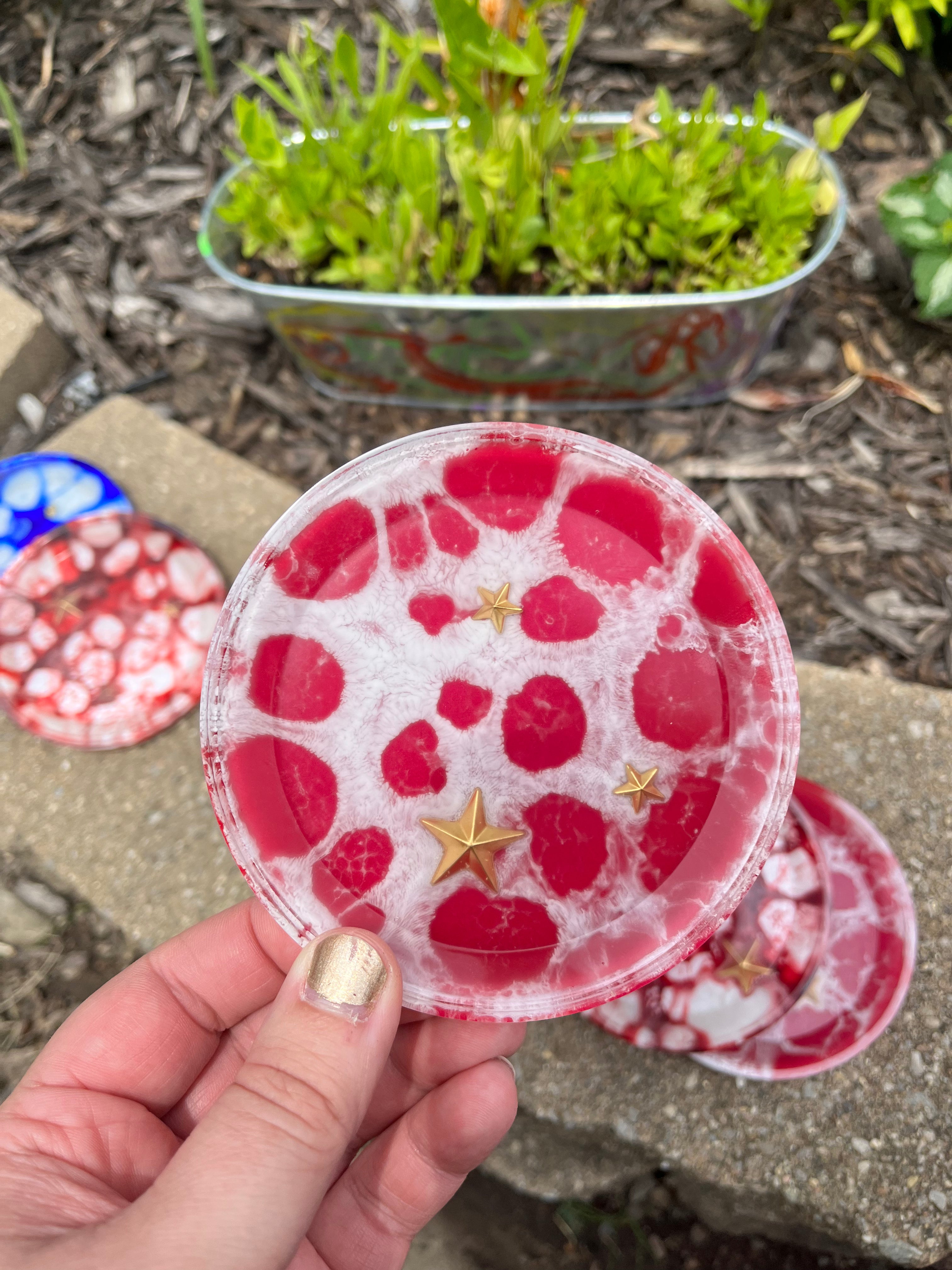 Patriotic coaster set