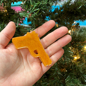 Gold bang bang Christmas ornament