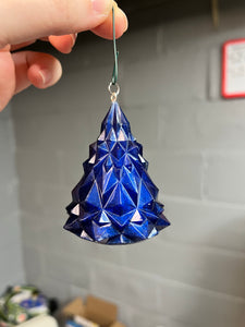 Blue Christmas tree ornament