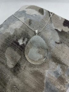 Grey landscape pendant necklace