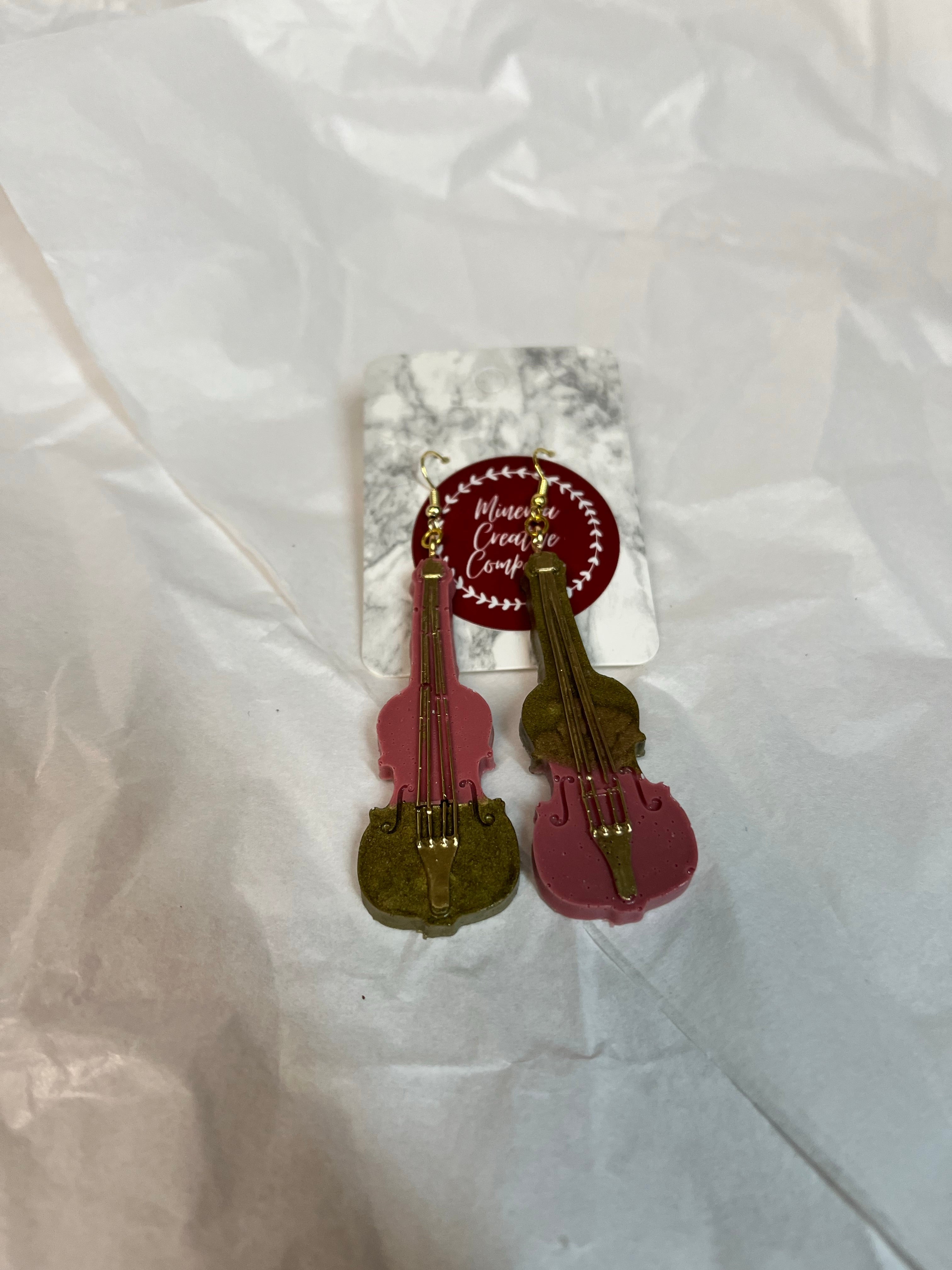 Violin earrings